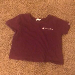 Maroon Champion Cropped shirt
